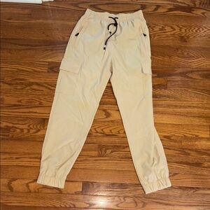 Boys Beige Cargo Pants